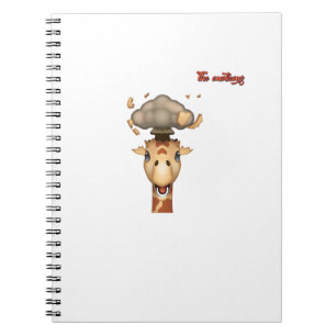 Emoji hoofd exploderende giraffe gezicht notitieboek