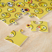 Emoji Jigzaag HARD Legpuzzel (Zijkant)