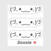 Emoji Kawaii Gezicht tekst gebaseerde emoticon (づ。 Sticker (Vel)