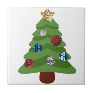 emoji kerstboom tegeltje
