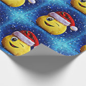 Emoji kerstinpakpapier cadeaupapier (Hoek)