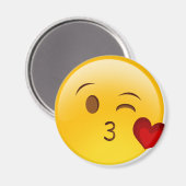 emoji-kiss-face magneet (Voorkant / Achterkant)