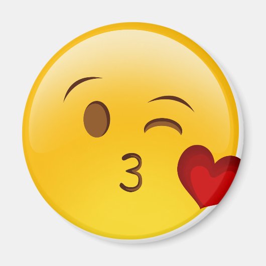emoji-kiss-face magneet (Voorkant)