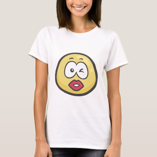 Emoji: Kissend Face T-shirt (Voorkant)