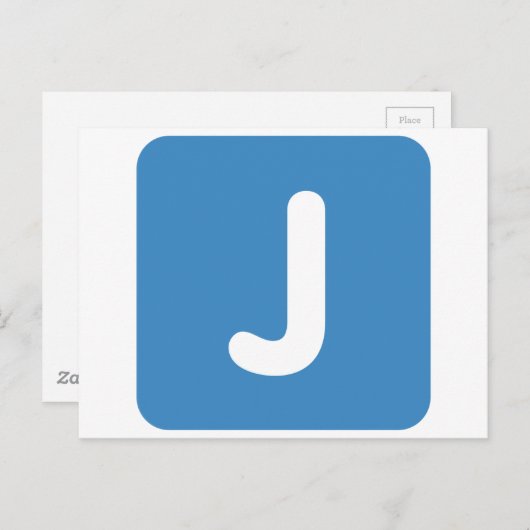 Emoji Letter J Twitter Briefkaart (Voorkant / Achterkant)