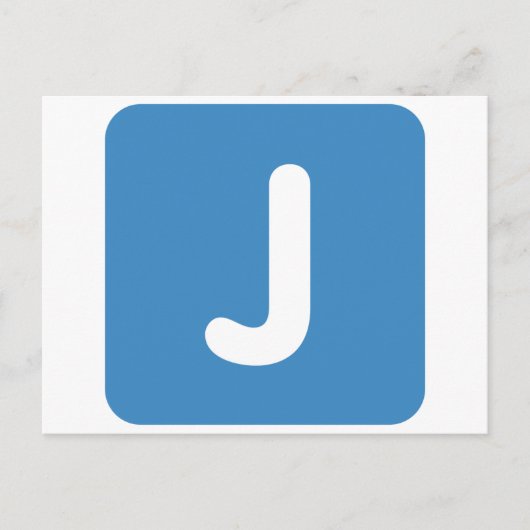 Emoji Letter J Twitter Briefkaart (Voorkant)