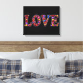 Emoji liefde verpakt canvas (Insitu (Slaapkamer))