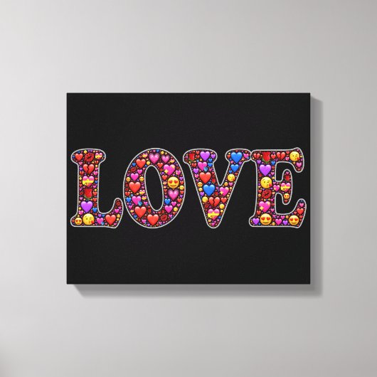 Emoji liefde verpakt canvas (Voorkant)