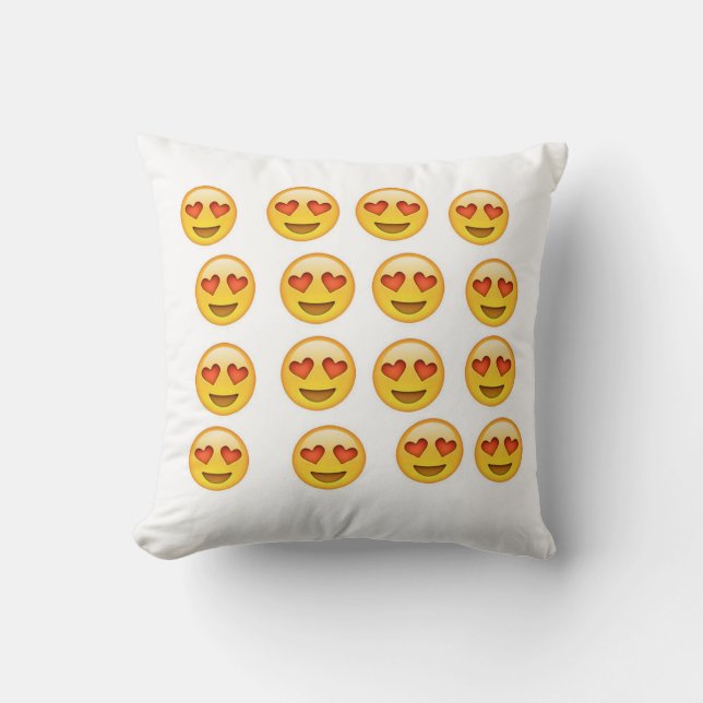 Emoji-liefdeskussens Kussen (Voorkant)
