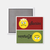 Emoji Limpios Sucios Magnet du lave-vaisselle espa (Recto/Verso)