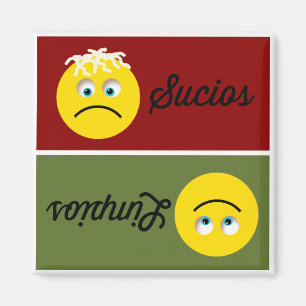 Emoji Limpios Sucios Magnet du lave-vaisselle espa