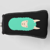 Emoji Llama Happy Golfheadcover (Voorkant)