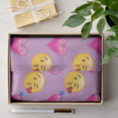 Emoji Love and Hearts roze Pattern Tissuepapier (Geschenk)