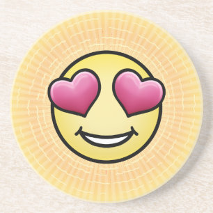 Emoji Love Zandsteen Onderzetter