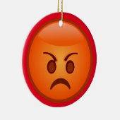 Emoji Mad Face Keramisch Ornament (Rechts)