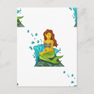 emoji mermaid briefkaart