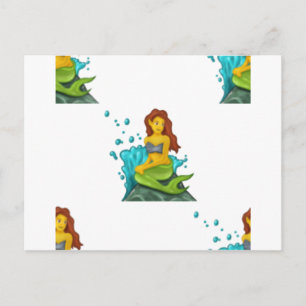 emoji mermaid briefkaart