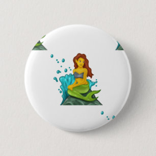 emoji mermaid ronde button 5,7 cm