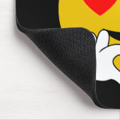 Emoji met hart en ogen muismat (Hoek)