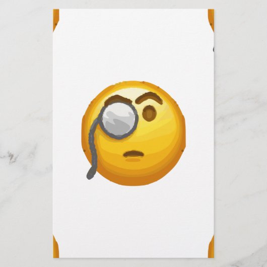 emoji monocle briefpapier (Voorkant)