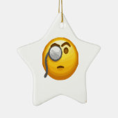 emoji monocle keramisch ornament (Rechts)