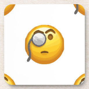 emoji monocle onderzetter