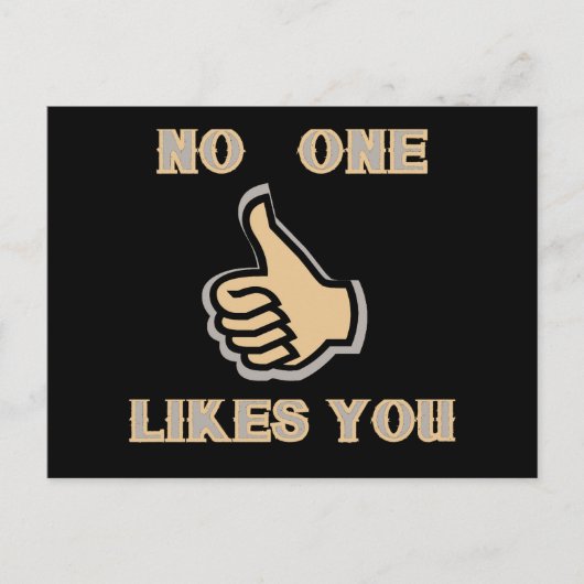 Emoji: No One Likes You Briefkaart (Voorkant)