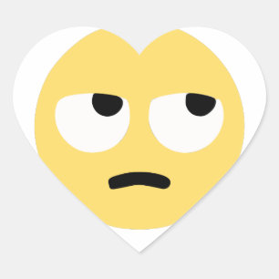 emoji oogrollen hart sticker