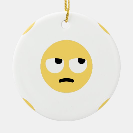 emoji oogrollen keramisch ornament (Voorkant)