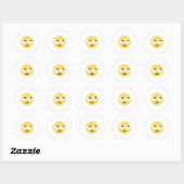 emoji oogrollen ronde sticker (Vel)
