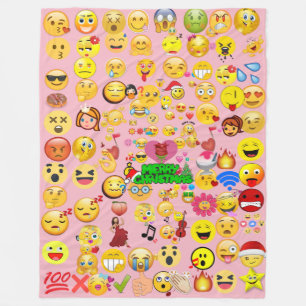 emoji-overbelasting fleece deken