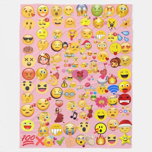 emoji-overbelasting fleece deken (Voorkant)