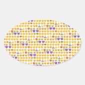 emoji-overbelasting ovale sticker (Voorkant)