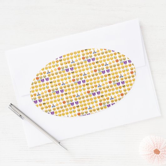 emoji-overbelasting ovale sticker (Envelop)