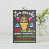 Emoji Party Icecream Pooper Invitation Anniversair (Debout devant)