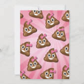 Emoji Party Pooper Girl Birthay Invitation (Dos)
