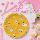 Emoji Pattern 2 Papieren Bordje (Feest)
