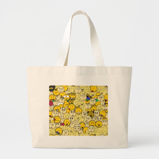 Emoji Pattern Grote Tote Bag (Voorkant)