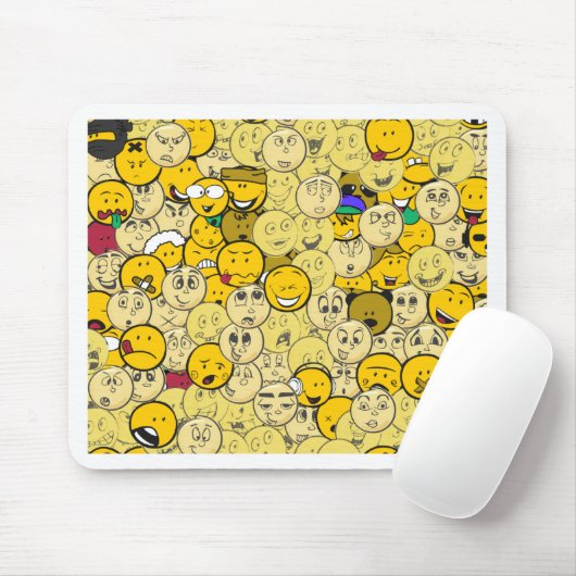 Emoji Pattern Muismat (Met muis)