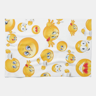 Emoji Pattern Theedoek