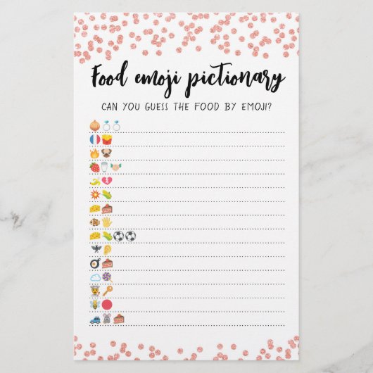 Emoji Pictionary spel Quiz met antwoorden (Voorkant)