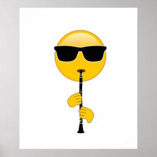 Emoji Plays Clarinet Poster