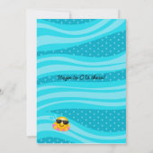 Emoji Pool Party Anniversaire Invitations (Dos)