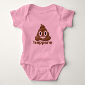 Emoji Poop gebeurt Romper (Voorkant)