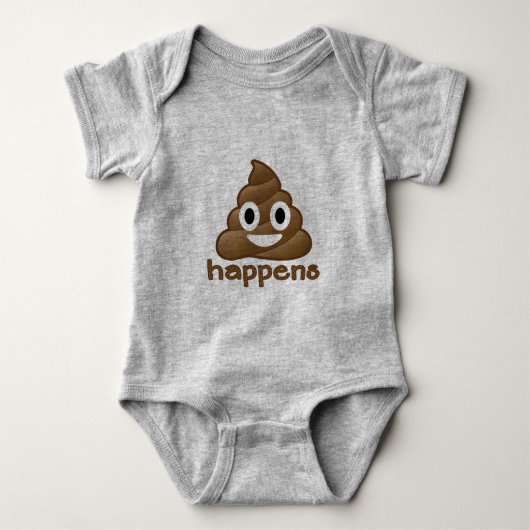 Emoji Poop gebeurt Romper (Voorkant)