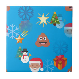 emoji poop kermas tegeltje