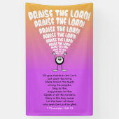 Emoji prijzen God Spandoek (Verticaal)