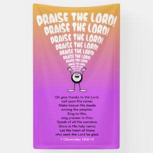 Emoji prijzen God Spandoek