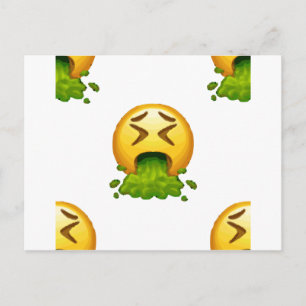 emoji puking briefkaart