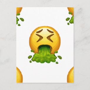 emoji puking briefkaart